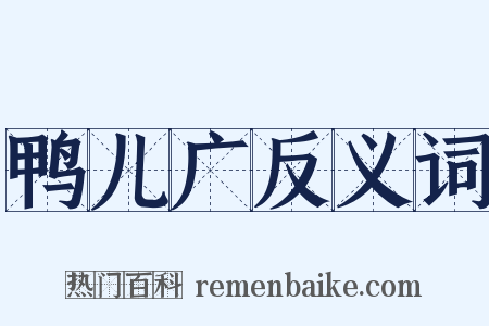 鸭儿广反义词是什么意思的图片